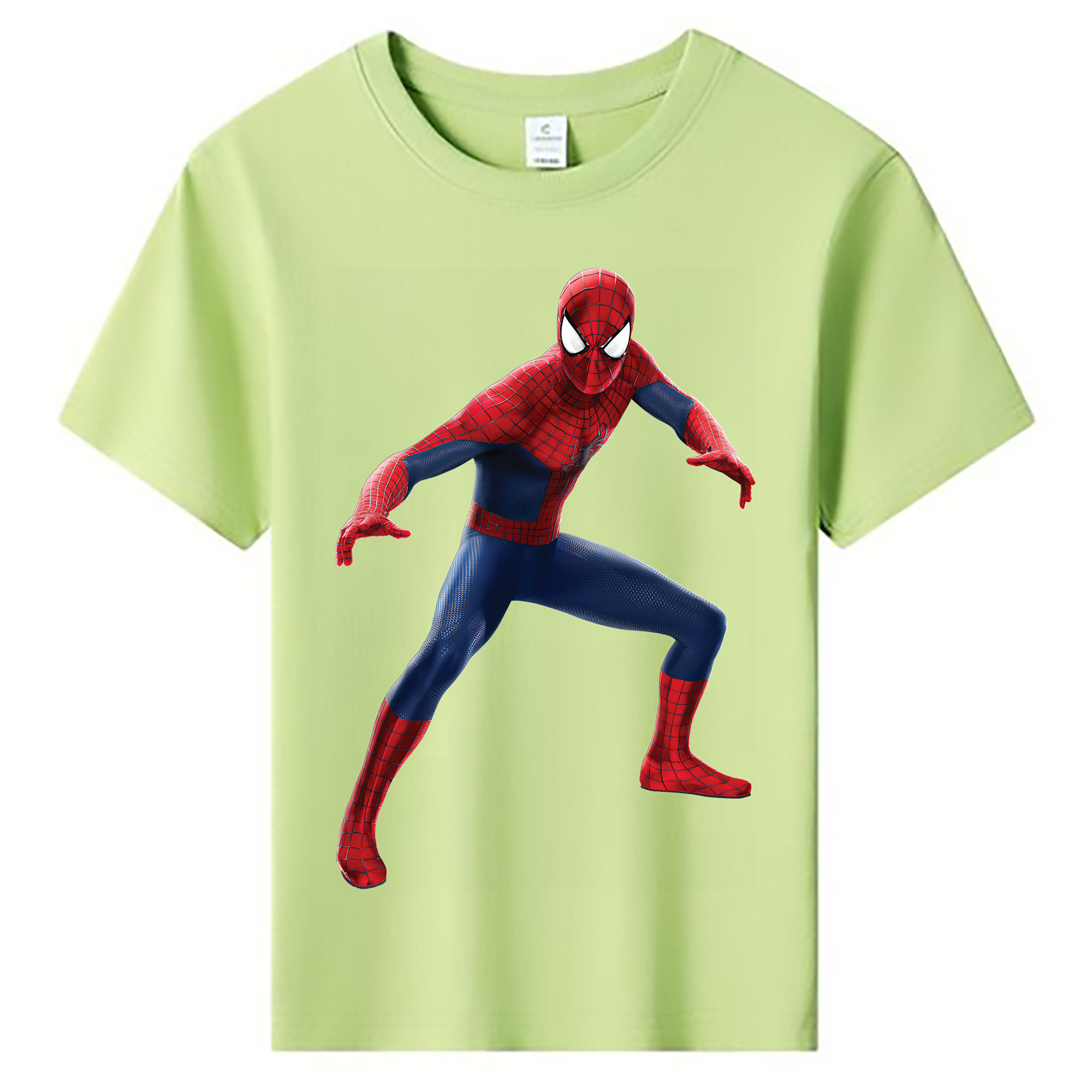 （画像用） Spider Man スパイダーマン 綿100％キッズTシャツ（フロントプリント）